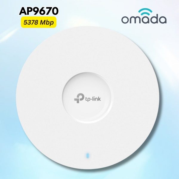 Access Point WiFi 6 TP-Link Omada Pro AP9670 Tốc độ 5378 Mbps, Cổng Uplink 2.5G, Kết nối hơn 250+ User, Phạm vi truyền tải 140 m²