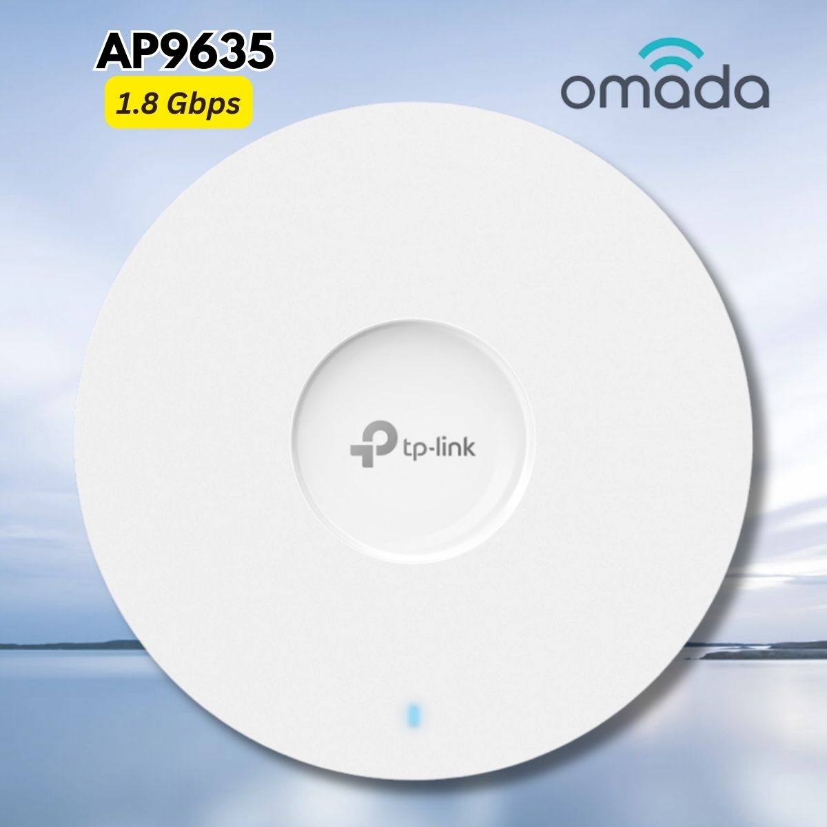 Access Point WiFi 6 Omada Pro AP9635: AX1800, Chịu tải 1000+ User, Tốc độ 1.8 Gbps (1201 Mbps trên 5GHz và 574 Mbps trên 2.4GHz) l