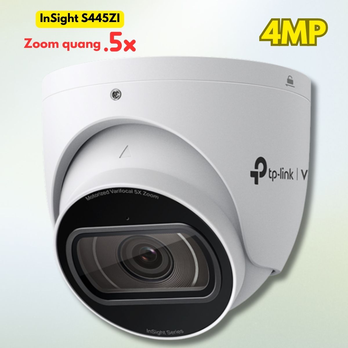 Camera Turret 4MP VIGI InSight S445ZI Ống kính Varifocal 2.7mm~13.5mm, Đàm thoại 2 chiều, IR60m, Chống nước & va đập