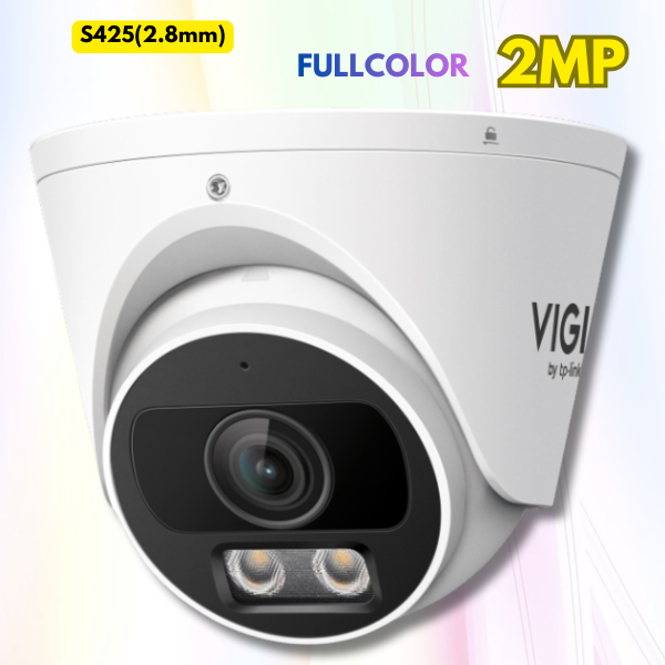 TP-Link InSight S425(2.8mm) Camera Turret 2MP Nhìn đêm LightPro, Phân loại Người & Xe AI, Tích hợp Mic, IK08 & IP67