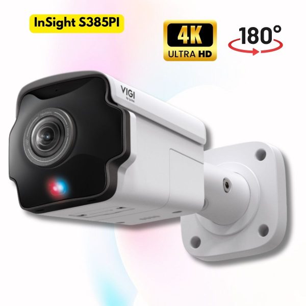 Camera Bullet Ngoài trời toàn cảnh 180° VIGI InSight S385PI 4K 8MP, Báo động đèn & còi, IR 20m, Phân loại người & xe