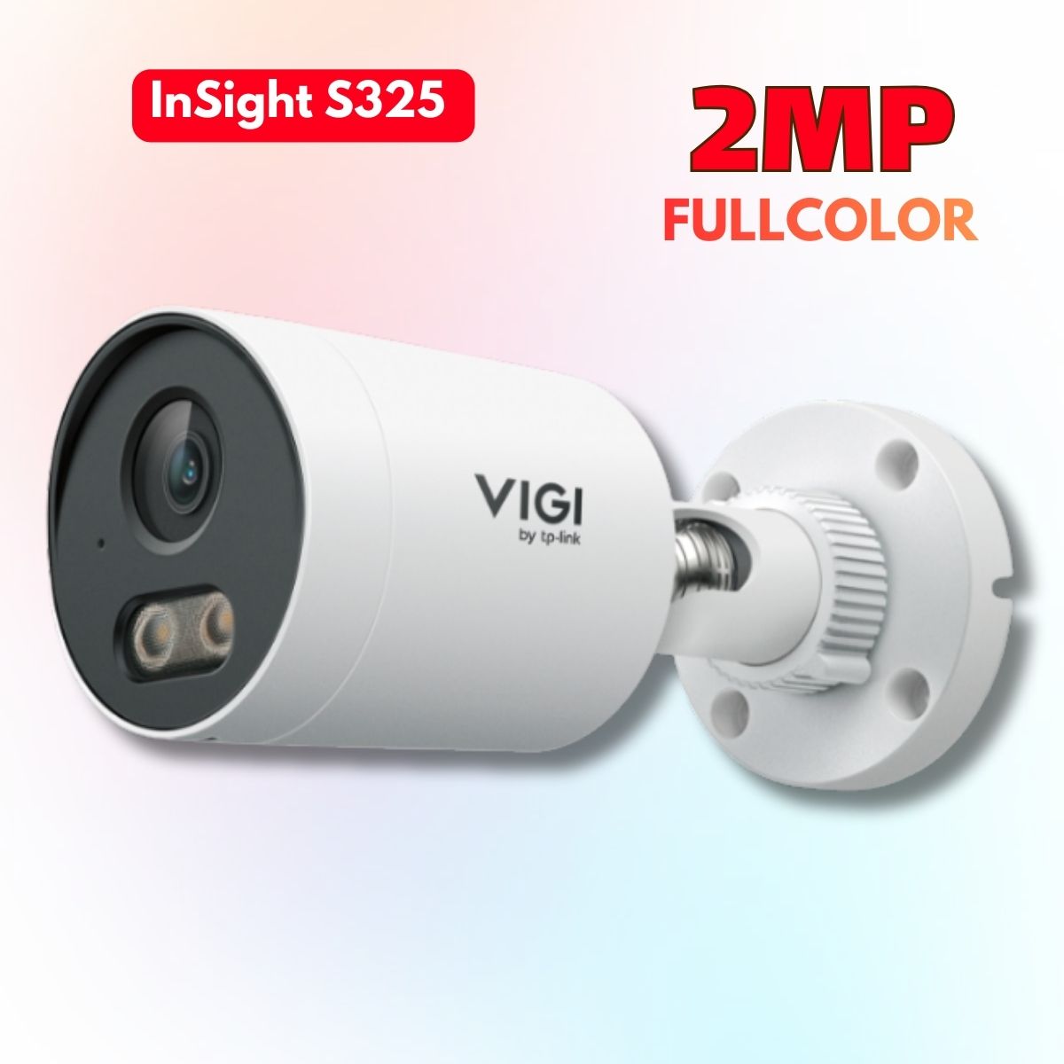 Camera thân trụ giám sát có màu 24/7 VIGI InSight S325 2MP, Nhận diện người & xe, Tích hợp Mic, Chuẩn IP67