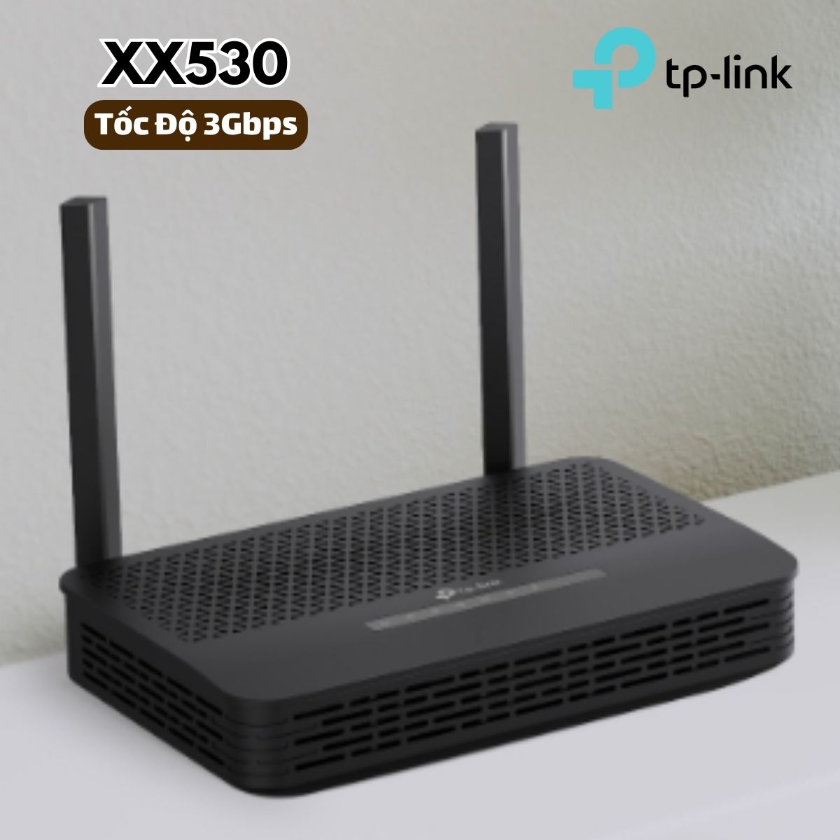 Bộ định tuyến WiFi 6 XPON băng tần kép AX3000 TP-Link XX530, Tốc độ 3 Gbps, Kết nối có dây, 1 cổng WAN/LAN GbE và 3 cổng LAN GbE