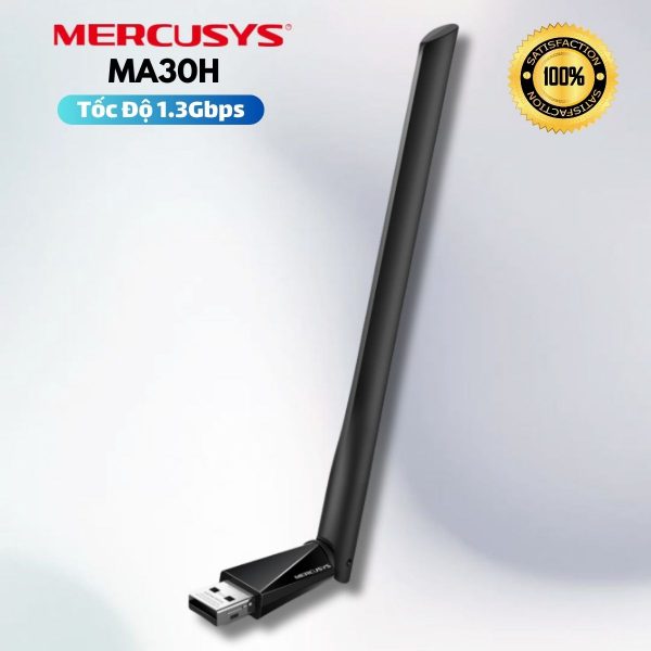 Bộ Thu Wi-Fi USB AC1300 Mercury MA30H Tốc Độ 1.3Gbps, Bảo Mật WPA3, MU-MIMO, Băng tần kép, Cắm và Chạy