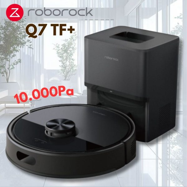 Robot hút bụi lau nhà Roborock Q7 TF+ Lực Hút 10.000Pa, Dock Sạc Tự Hút Bụi 2.7L, Tự động đổ rác 7 tuần, Quét laser 360°, Lau bằng giẻ