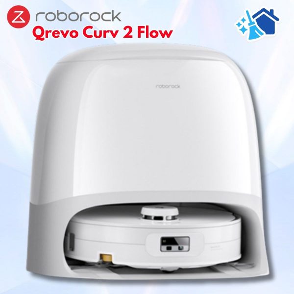 Máy hút bụi tự động Roborock Qrevo Curv 2 Flow, Lực Hút 20.000Pa, Con Lăn 270mm, Chống Rối Kép & Trạm Sạc Đa Năng