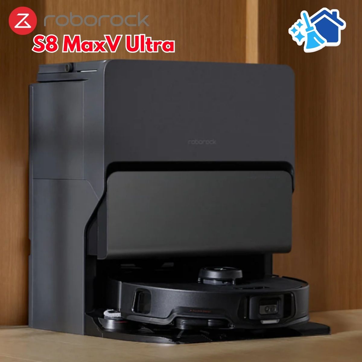 Roborock S8 MaxV Ultra - Lực Hút 10.000Pa, Camera AI Thông Minh, Trạm Sạc 8 Trong 1, Giặt Giẻ Nước Nóng 60°C
