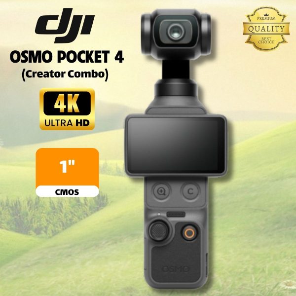 DJI Osmo Pocket 4 Quay 4K/240fps, ActiveTrack 7.0, Zoom 2x Sắc Nét, Gimbal 3 Trục, Kết nối OsmoAudio (Creator Combo)