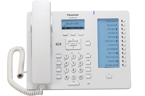 Điện thoại bàn Panasonic KX-HDV230 có màn hình LCD, hỗ trợ PoE, Loa Full Duplex