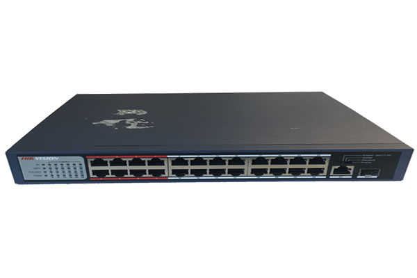 Switch PoE HIKVISION DS-3E0326P-E/M 24 port 10/100Mbps cấp nguồn PoE 225W lên đến 250m