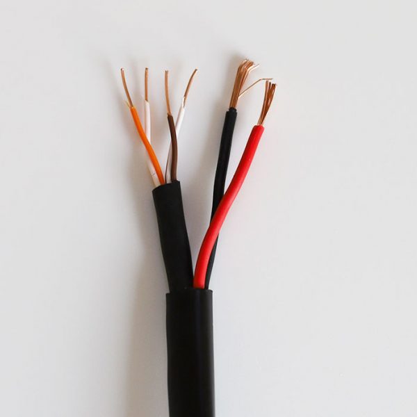 Cáp 4 lõi dùng đi dây tín hiệu camera, điện thoại kèm dây nguồn VCom 2P Cat 5 PE liền nguồn (D220009) cuộn 305m