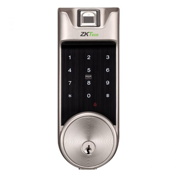 Khóa cửa vân tay thông minh ZKTECO AL40B sử dụng mật khẩu / chìa khóa / thẻ MF / Bluetooth, vỏ kim loại, chốt tự đóng mở