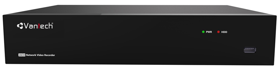 Đầu ghi hình Vantech VPH-N4416/16P 16 kênh H265, ghi hình 4K, 16 cổng PoE