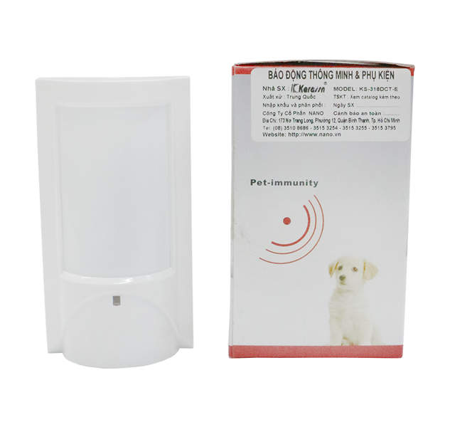 Đầu dò hồng ngoại không dây trong nhà KARASSN KS-318DCT, chống báo động giả vật nuôi