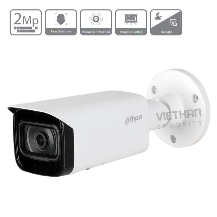 Camera Dahua IPC-HFW5241TP-S 2.0 Megapixel, IR 80m, chống ngược sáng, Starlight, khe cắm MicroSD, chụp hình khuôn mặt