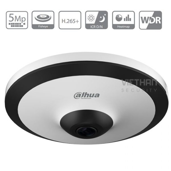 Camera Dahua IPC-EW5531P-AS 5.0 Megapixel, Ống kính mắt cá F1.4mm, Audio/Alarm, Mic thu âm, Chống ngược sáng,