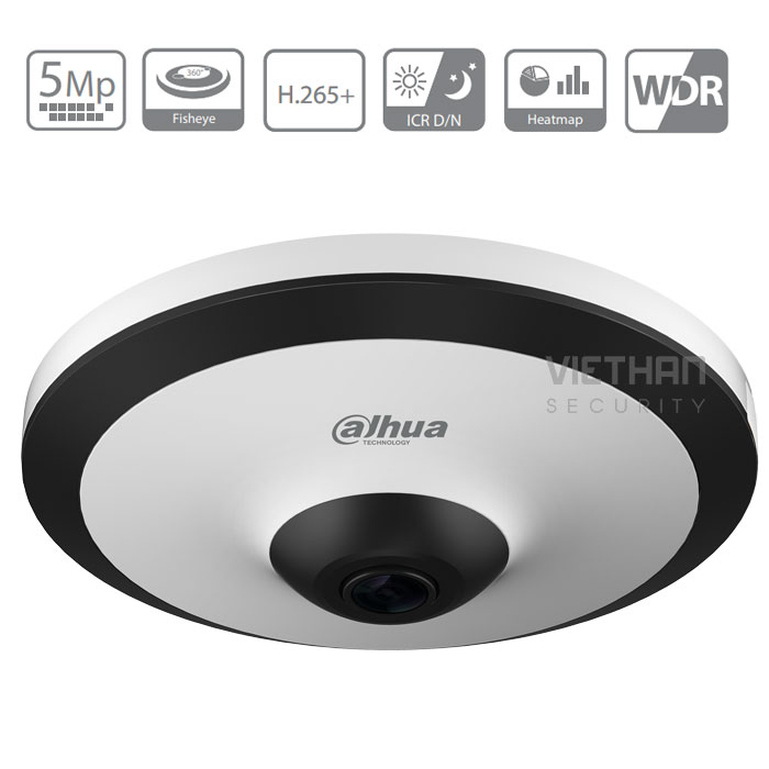 Camera Dahua IPC-EW5531P-AS 5.0 Megapixel, Ống kính mắt cá F1.4mm, Audio/Alarm, Mic thu âm, Chống ngược sáng,