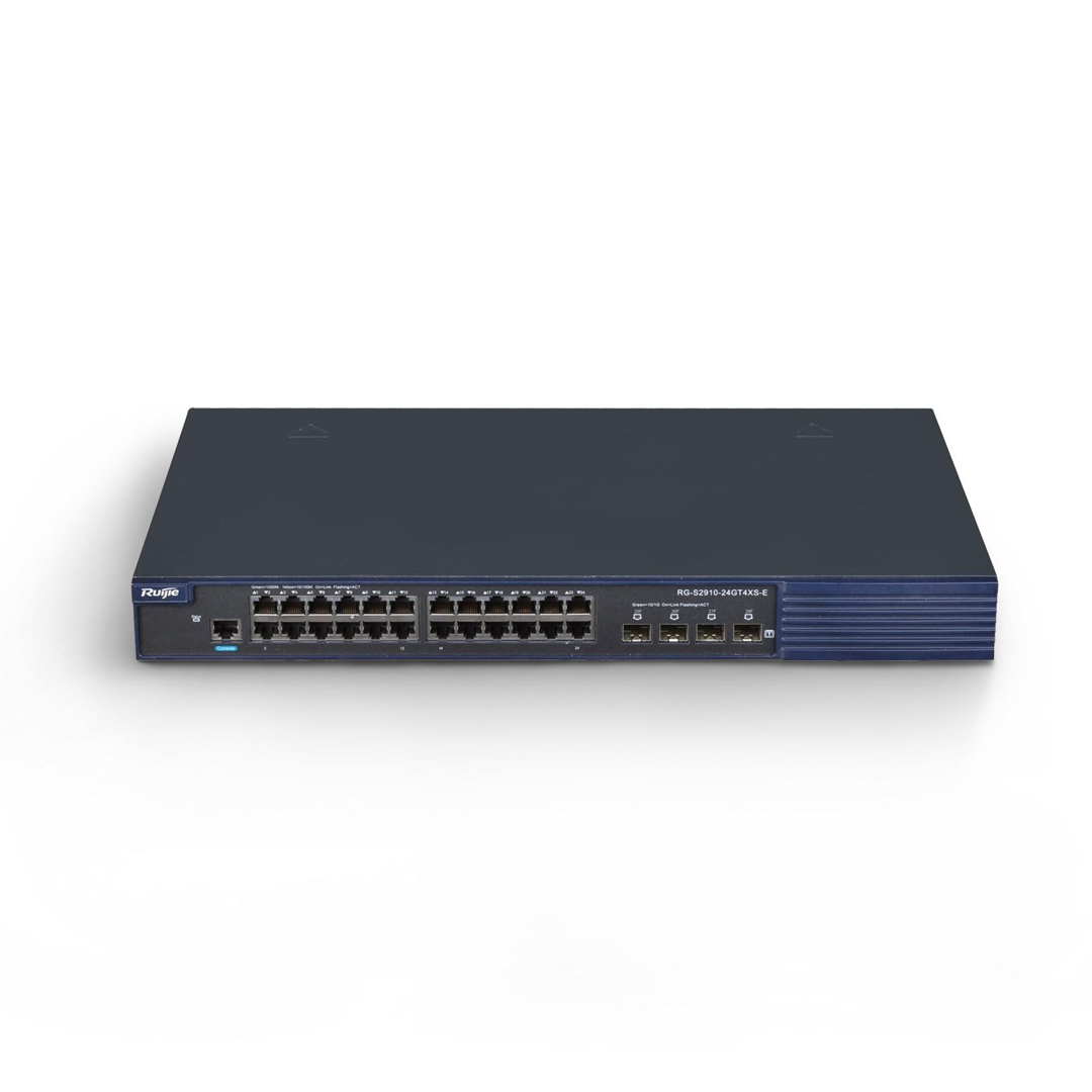 Thiết bị mạng HUB -SWITCH Ruijie RG-S2910C-48GT2XS-HP-E (48 10/100/1000BASE-T Ports (PoE/PoE+), 2 100/1000BASE-X SFP Ports (combo), 2 1G/10GBASE-X SFP+ Ports (non-combo), 1 USB, 2 Expansion Slots, 2 Modular Power Slots, AC/DC)