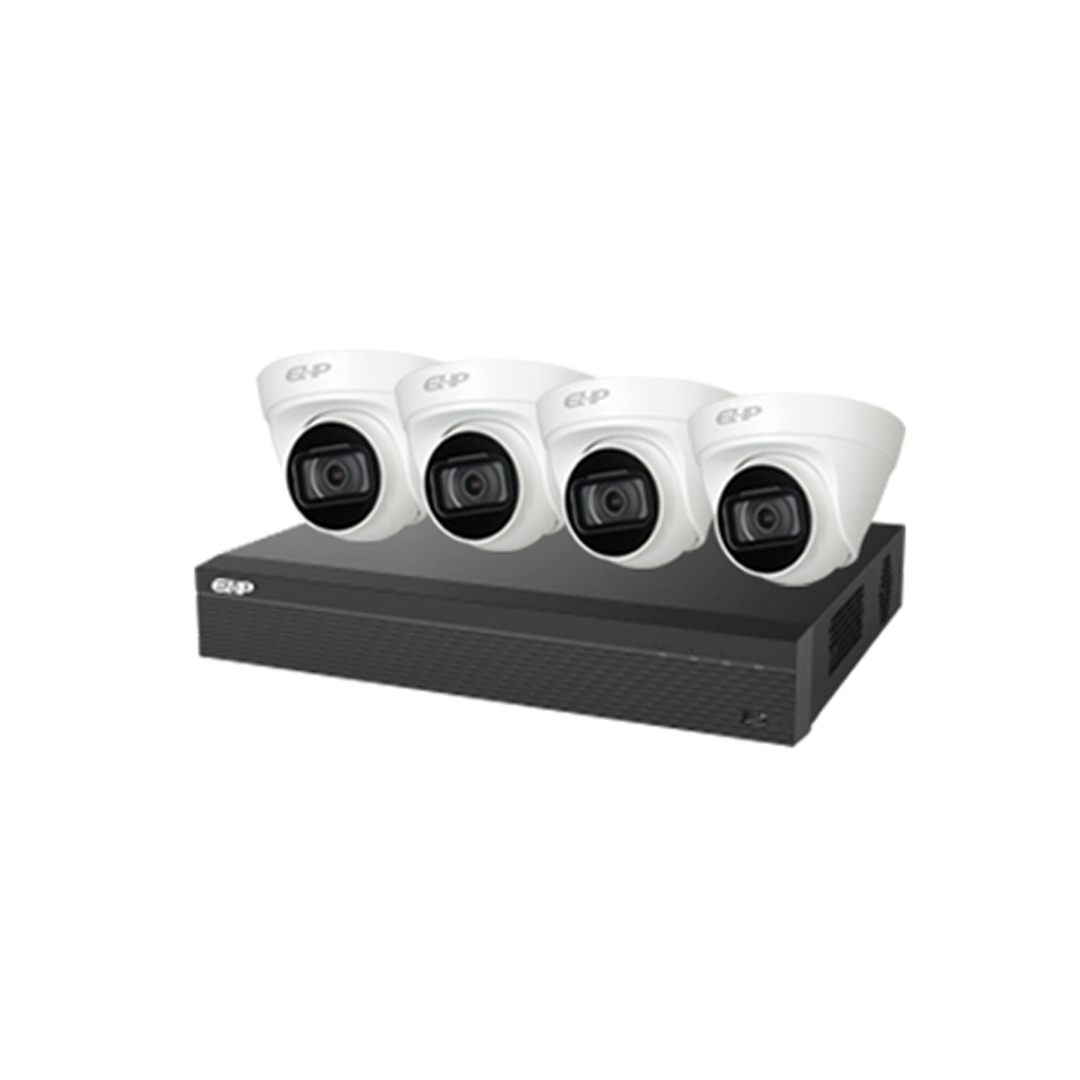Bộ EZIP-KIT NVR1B04HC-4P/E/ 4-T1B20P ( 4 Camera 2 MP + 1 Đầu ghi 4 kênh)