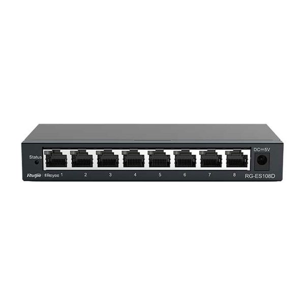 Thiết bị chuyển mạch 8 cổng Switch RUIJIE RG-ES108GD tốc độ chuyển mạch 16Gbps, support auto MDI/MDIX