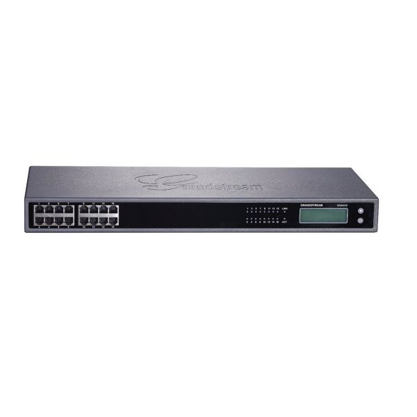 Gateway chuyển đổi máy lẻ analog 16 cổng FXS Grandstream GXW4216 1 cổng LAN gigabit, màn hình LCD