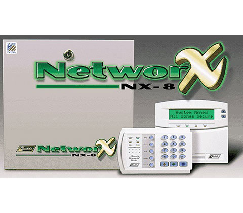 NetworX-NX-8 trung tâm báo cháy báo trộm 8 zone, bao gồm bàn phím, bình acquy