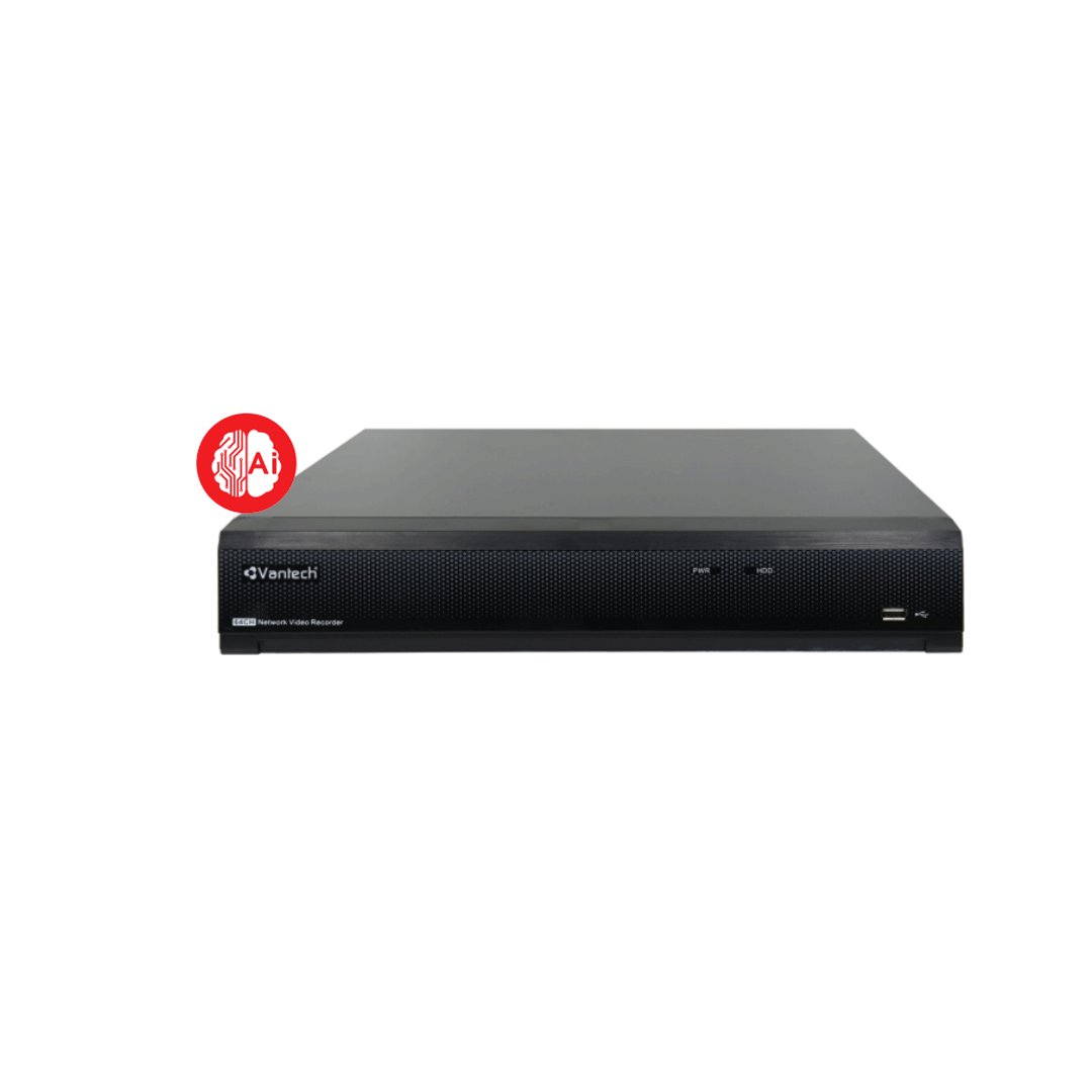 Đầu ghi hình IP Vantech VPH-N4464 (NVR 4K, 64 kênh IP 8MP, tính năng AI, chuẩn nén H.265+)