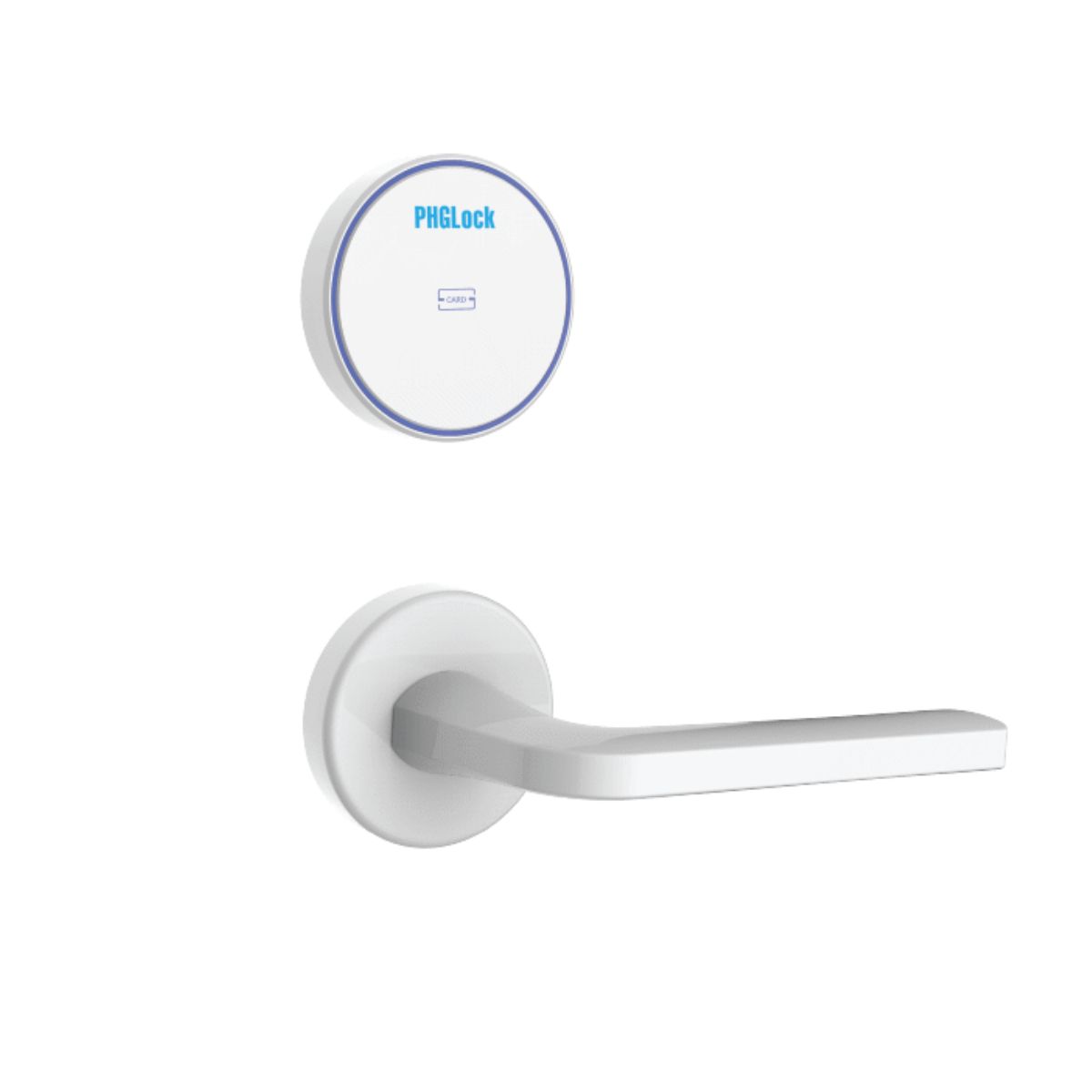 Khóa cửa khách sạn thẻ MF08, chìa khóa cơ PHGLock MF2115 màu trắng