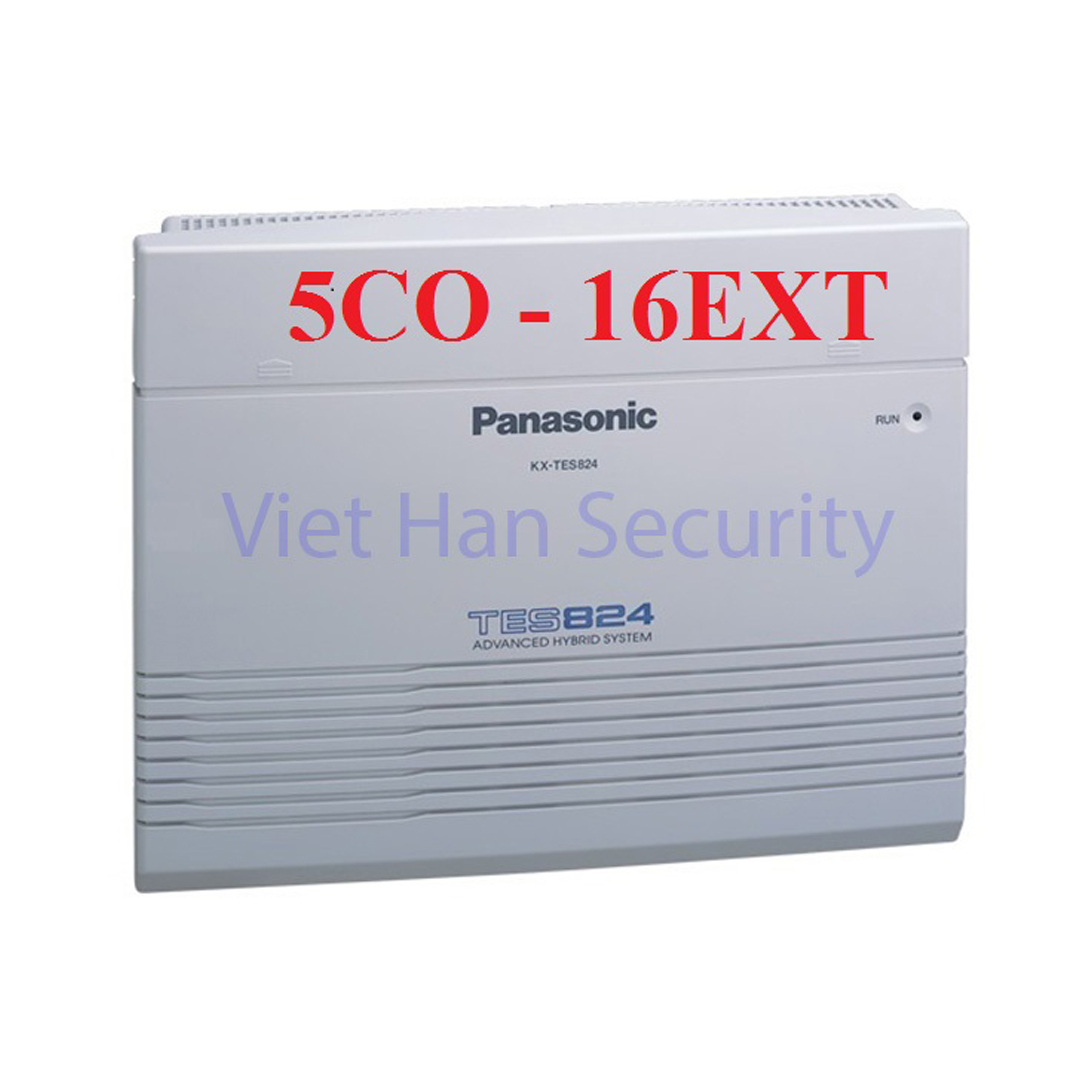 Tổng đài Panasonic KX-TES824 cấu hình 5 trung kế vào 16 máy nhánh ra