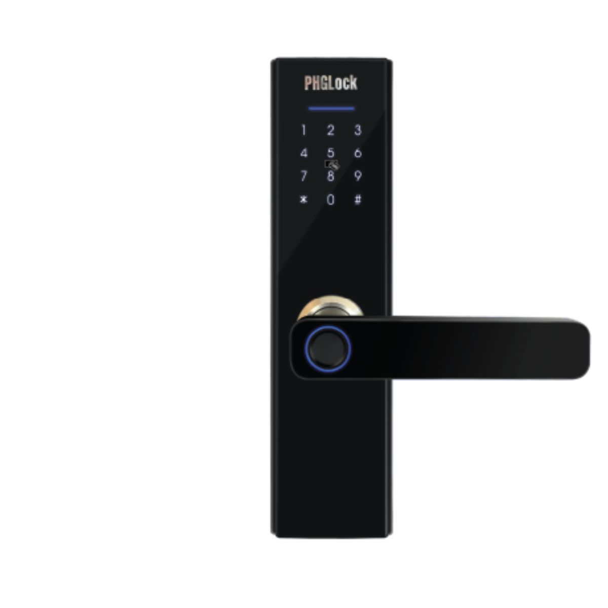 Khóa vân tay cửa gỗ PHGLock FP8003 cho văn phòng, căn hộ, thẻ từ MI, mật mã, chìa khóa cơ