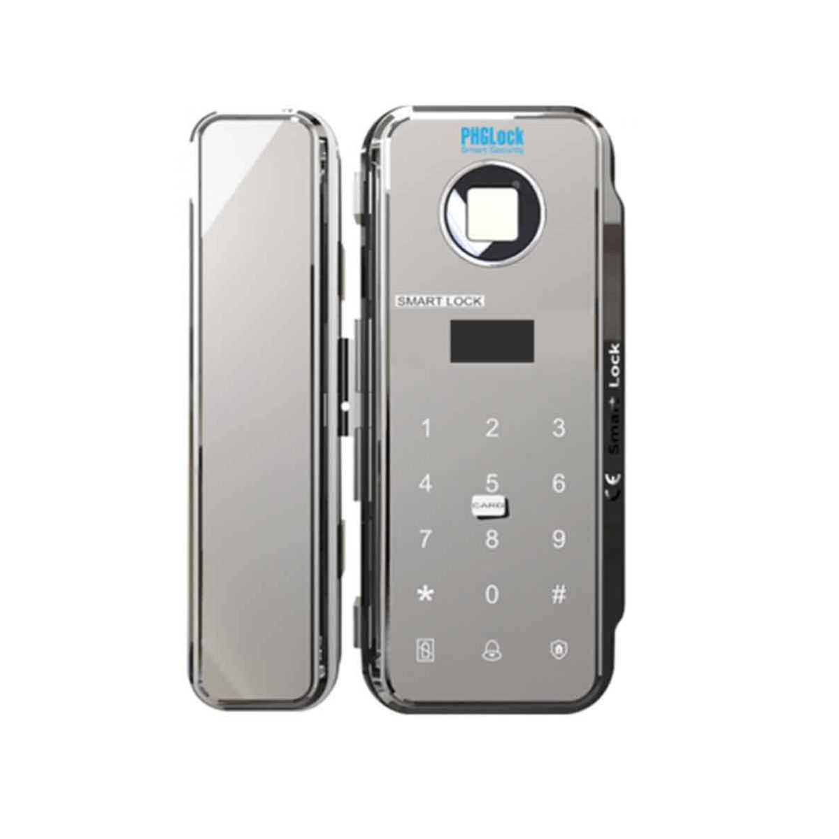 Khóa cửa kính có thanh đố và cửa gỗ PHGLock FG3006W 200 vân tay và remote mở rộng