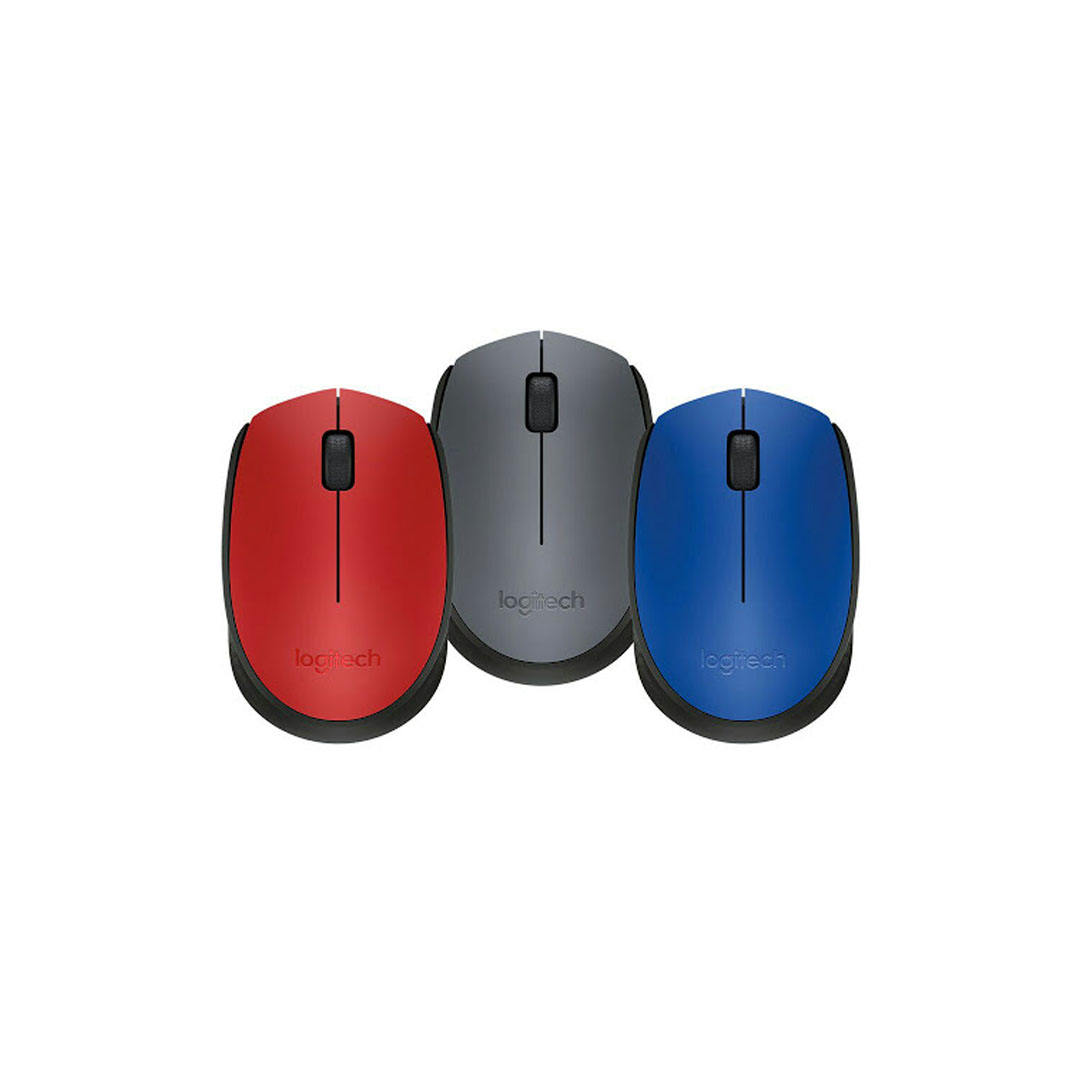 Chuột máy tính Logitech M171 (Grey, Blue, Red)