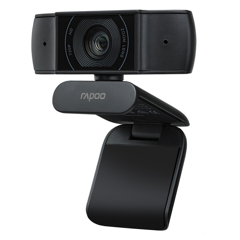 Webcam cho máy tính Rapoo C200 HD 720P micro đa hướng, học online, họp trực tuyến