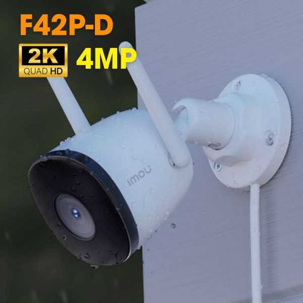 Camera wifi ngoài trời Imou IPC-F42P-D, 4MP, H.265, tích hợp mic, phát hiện con người