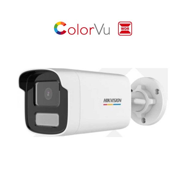 Camera IP thân trụ Colorvu Hikvision DS-2CD1T27G0-LUF C 2MP,  ánh sáng trắng 50m, tích hợp mic, thẻ nhớ MicroSD