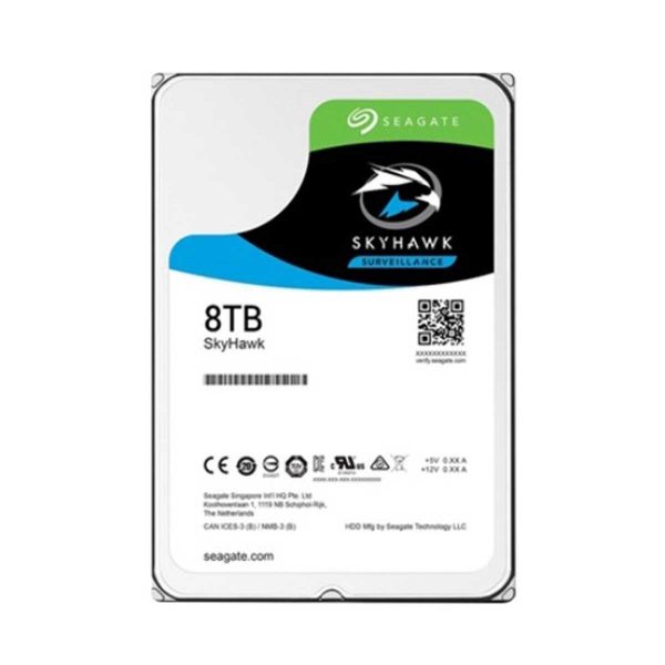 Ổ cứng 8TB SEAGATE SKYHAWK ST8000VX004 hiệu năng 210MB/s, Cache 256MB, cảm biến chống rung RV