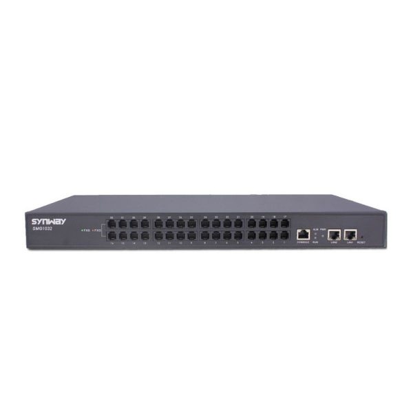 Bộ chuyển đổi VoIP Gateway 32 cổng FXO trung kế bưu điện analog Synway SMG1032-32O