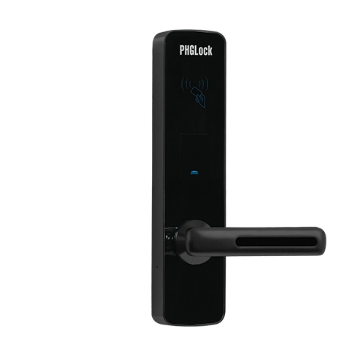 Khóa cửa phòng khách sạn PHGLock RF7153/7155 màu đen, thẻ từ TM08 và chìa khóa cơ