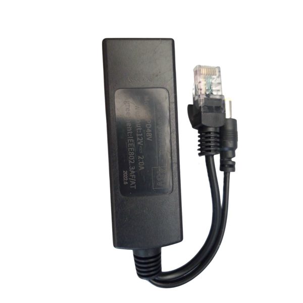 Jack có PoE PD48V chuyển đổi nguồn và tín hiệu lan kết nối camera thường với Switch Poe