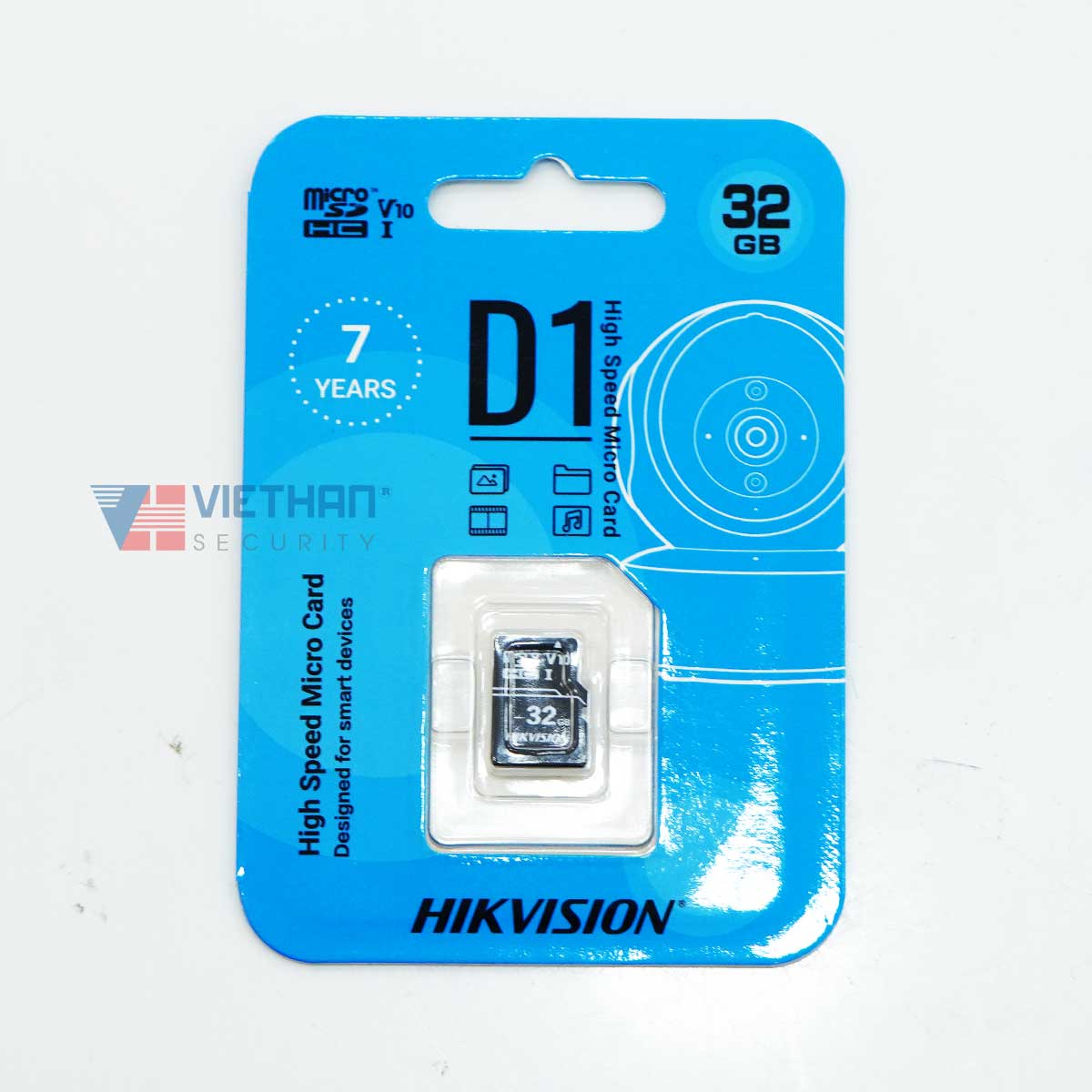 Thẻ nhớ MicroSD 32GB Hikvision màu xanh chuyên dụng camera HS-TF-D1(STD)/32G tốc độ đọc 92MB/s, tốc độ ghi 25MB/s