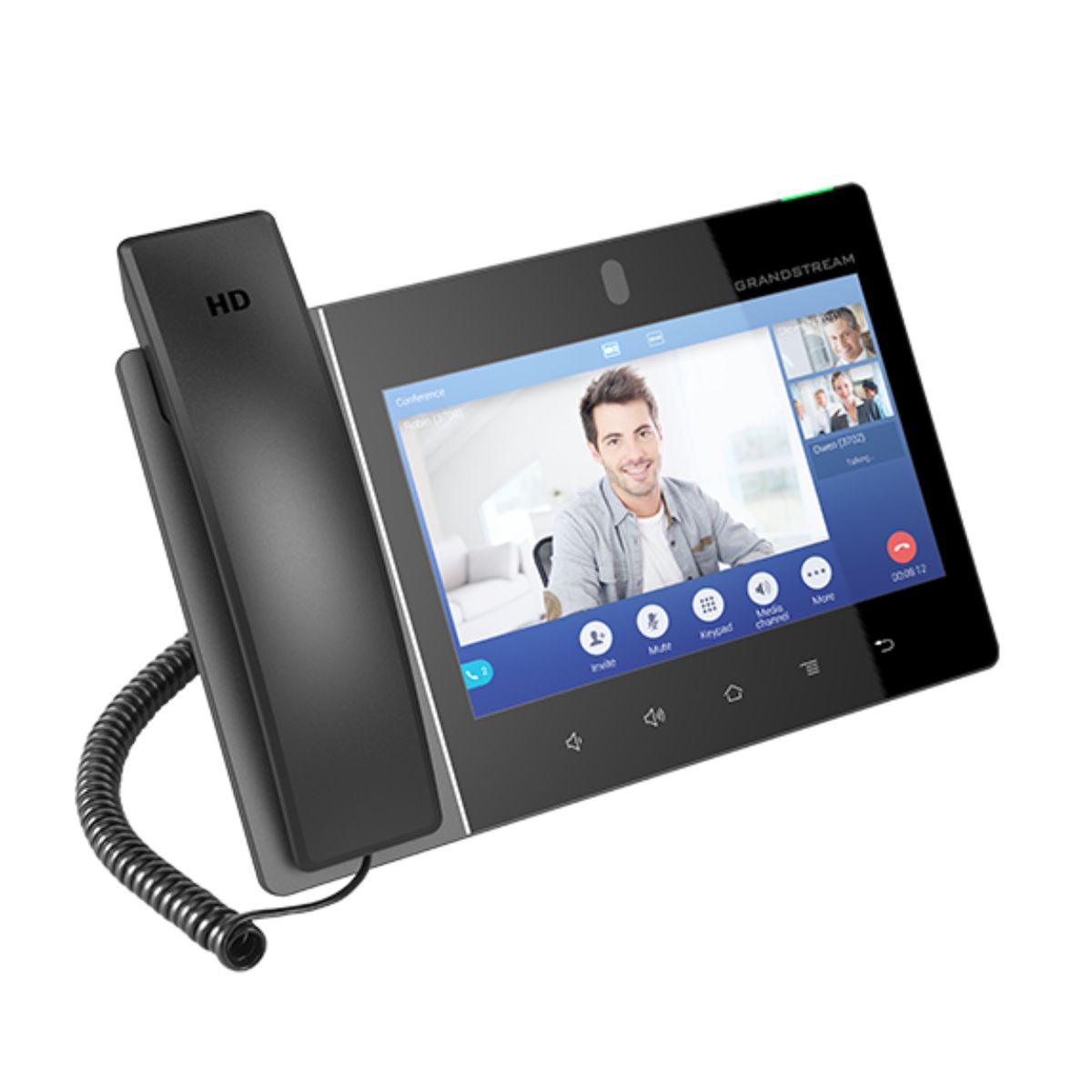 Điện thoại IP video Android Grandstream GXV3480 16 Line, 16 tài khoản SIP, 2 mic đàm thoại, màn hình màu cảm ứng 8 inch
