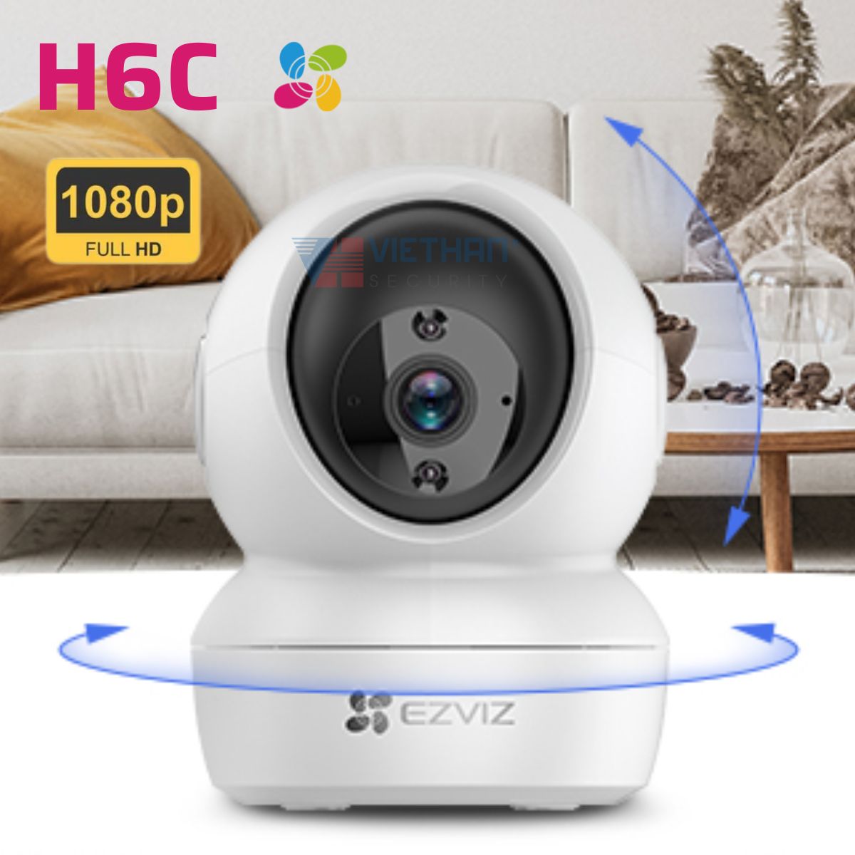 Camera Ezviz H6C 2MP 1080P wifi không dây, đàm thoại 2 chiều, hồng ngoại 10m
