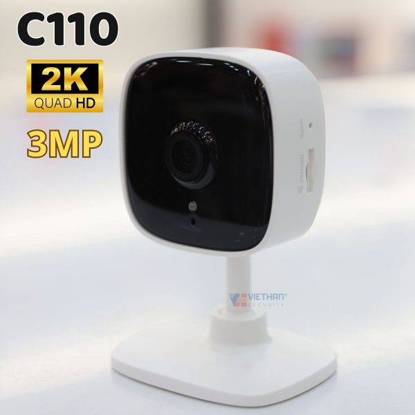 Camera wifi không dây TP-Link Tapo C110 3MP, tích hợp mic và loa, hồng ngoại ban đêm