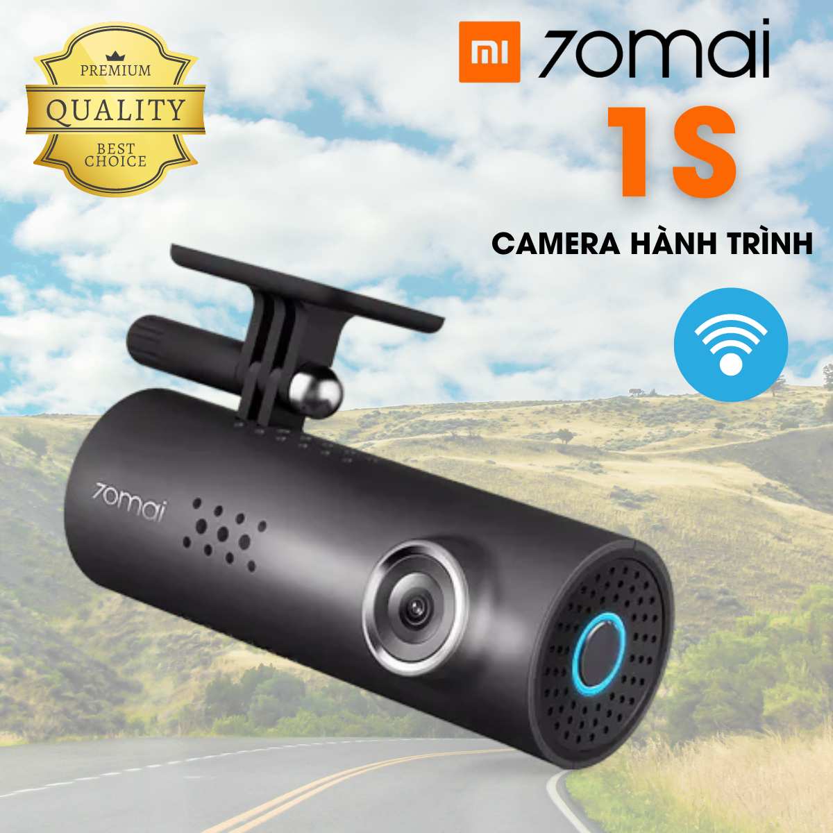 Camera hành trình ô tô Xiaomi 70MAI 1S 1080P, hỗ trợ wifi