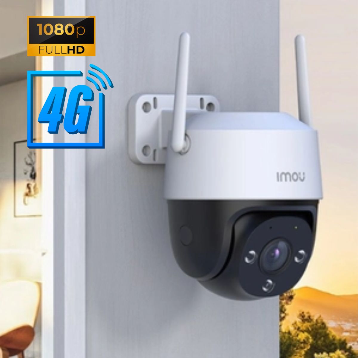 Camera dùng SIM 4G Imou S21FTP 2MP, hồng ngoại 30m, tích hợp đèn và còi báo động