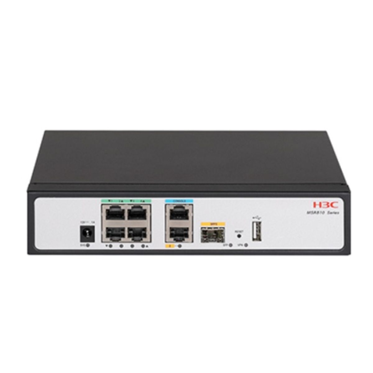 Bộ định tuyến 6 cổng H3C MSR610 4x RJ45 LAN/WAN, 1x RJ45 WAN, 1x SFP, hiệu suất chuyển tiếp 200 Mbps
