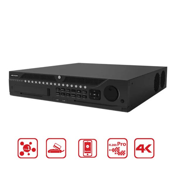 Đầu thu hình Hybrid TVI-IP 4mp 32 kênh Hikvision iDS-9032HQHI-M8/S Hỗ trợ 8 khe cắm ổ cứng 12TB,  H.265 PRO+