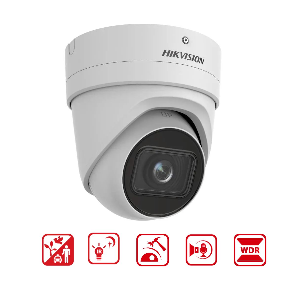 Camera dome IP 8MP 4K Hikvision DS-2CD2H86G2-IZS (C) WDR 120dB, hồng ngoại 40m, chống báo động giả