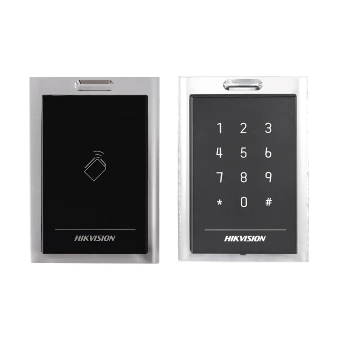 Đầu đọc thẻ Mifare Hikvision DS-K1101MK hỗ trợ keypad, tần số đọc 13,56MHz