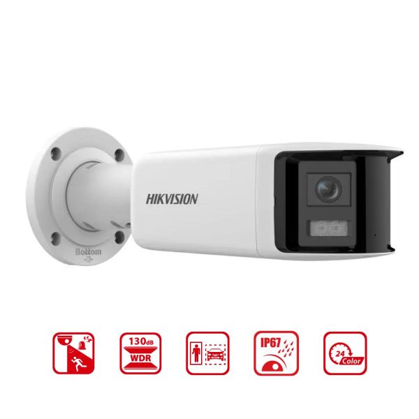 Camera 2 mắt 180 độ ngoài trời 8MP 4K Hikvision DS-2CD2T87G2P-LSU/SL (C) đèn trợ sáng 40m, WDR 130dB, đàm thoại 2 chiều